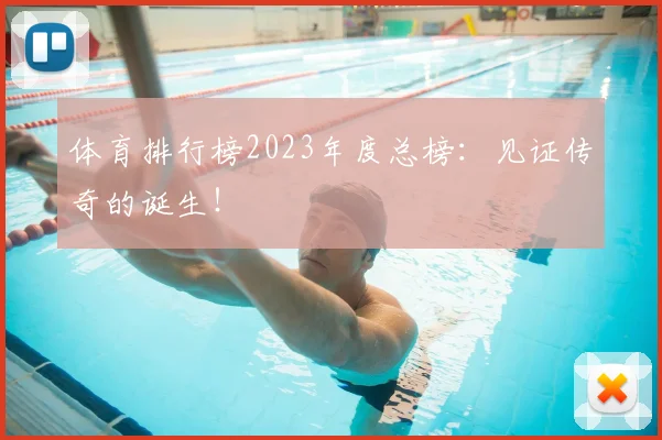 体育排行榜2023年度总榜:见证传奇的诞生!